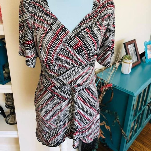 Lane Bryant wrap top blouse tie 18/20 - Picture 4 of 4